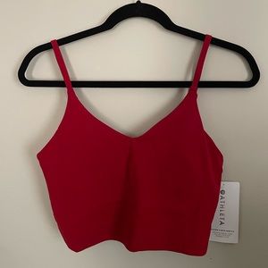 Athleta sports bra. Elation v-neck crop. S